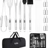 GrillX Barbecue Gereedschap Set - 19-delig - Inclusief Luxe Draagtas - BBQ Accesoires - Gereedschapset