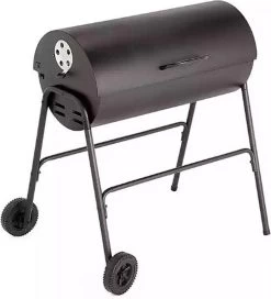 BBQ XL Houtskoolbarbecue - Cilindervorm - Grilloppervlak (LxB) 71 X 35 Cm - Zwart -Keukengrill 1089x1200