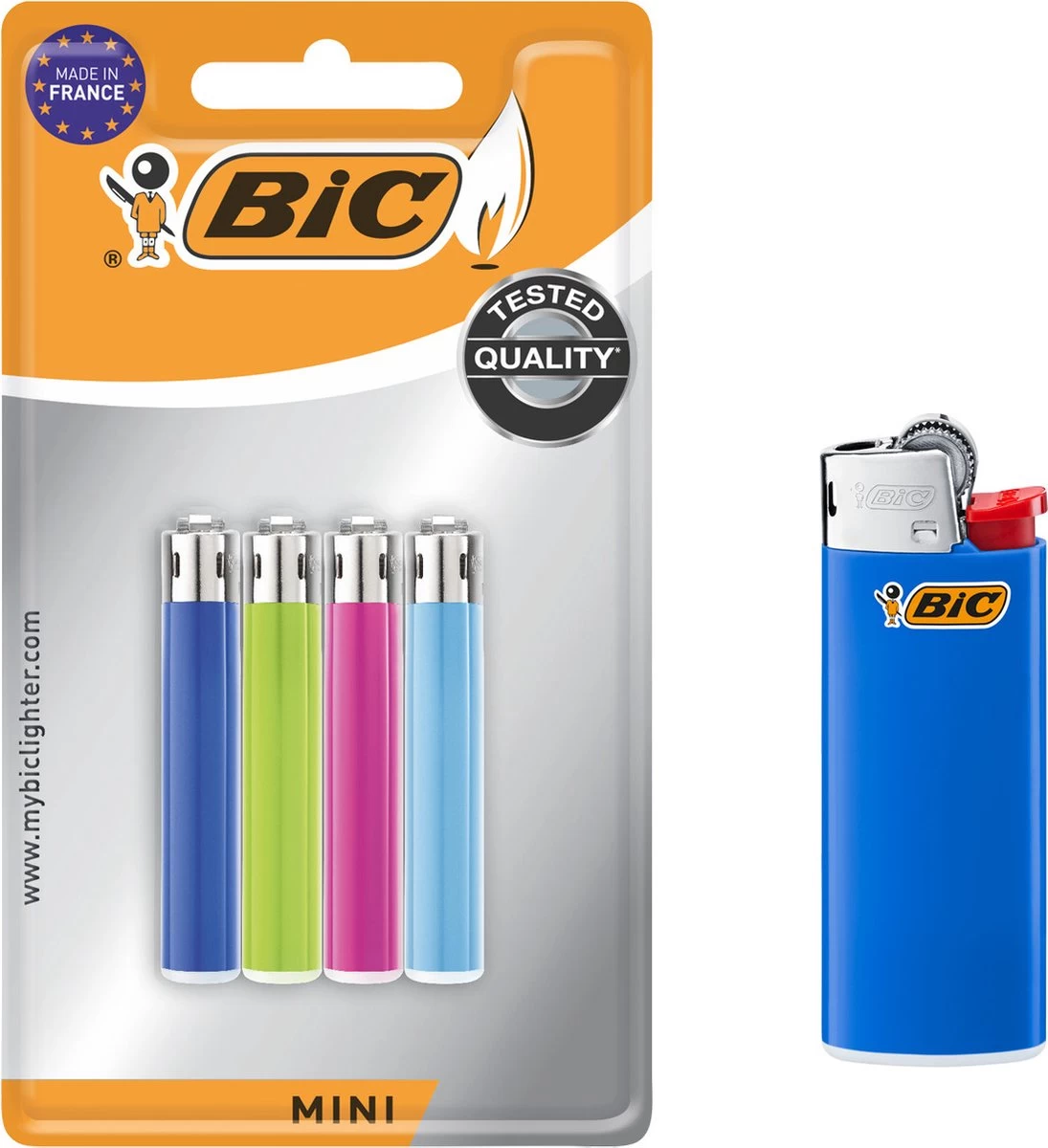 BIC Mini J25 Vuursteen Aanstekers - Verschillende Kleuren - Pak Van 4 Kleine Gasaanstekers 1 BIC Mini J25 Vuursteen Aanstekers - Verschillende Kleuren - Pak Van 4 Kleine Gasaanstekers