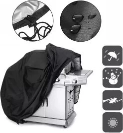 TammaT - BBQ Hoes - Waterdichte Beschermhoes - UV Bescherming - Maat L 170 X 61 X 117 Cm - Met Trekkoord -Keukengrill 1107x1200