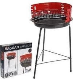 Houtskoolbarbecue Ø33 Cm | Verstelbare Grill BBQ | Halfopen | Zwart / Rood -Keukengrill 1116x1200 1