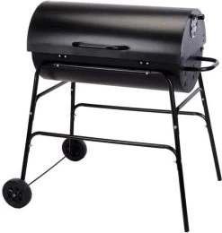 BBQ XL Houtskoolbarbecue - Cilindervorm - Grilloppervlak (LxB) 71 X 35 Cm - Zwart -Keukengrill 1141x1200