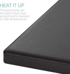 Navaris Pizzasteen XL Voor Oven En Barbecue - Rechthoekige Pizzaplaat 38 X 30 Cm - Inclusief Receptenboek - Keramisch Geglazuurd - Zwart -Keukengrill 1142x1200 4