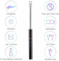 Merkloos BBQ Aansteker Oplaadbaar Met Usb Kabel - Elektrische Keuken Aansteker - Flexibele Aansteker - Zwart 12 Merkloos BBQ Aansteker Oplaadbaar Met Usb Kabel - Elektrische Keuken Aansteker - Flexibele Aansteker - Zwart -Keukengrill 1155x1200