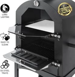MaxxGarden Pizza Oven - Smoker Barbecue Op Hout, Houtskool Of Pellets - 45 X 65 X 158cm -Keukengrill 1162x1200 1