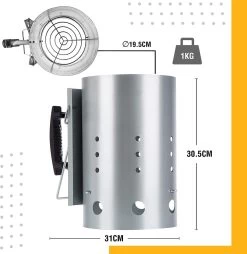 Kolen Starter GROOT - Brikettenstarter Met Veiligheidshandgreep - Snelstarter Voor Barbecue - BBQ Houtskool Starter 11 Kolen Starter GROOT - Brikettenstarter Met Veiligheidshandgreep - Snelstarter Voor Barbecue - BBQ Houtskool Starter -Keukengrill 1165x1200 1
