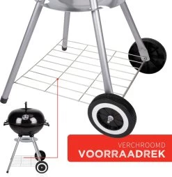 BBQ Collection Houtskoolbarbecue - Kogelbarbecue 45 X 60 Centimeter - Ronde Barbecue - Barbecue Op Wielen - Zwart - Metaal -Keukengrill 1169x1200 1