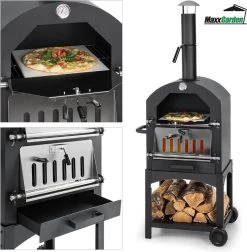 MaxxGarden Pizza Oven - Smoker Barbecue Op Hout, Houtskool Of Pellets - 45 X 65 X 158cm -Keukengrill 1175x1200 3