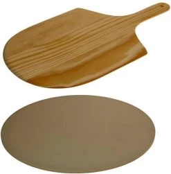 Merkloos Excellent Houseware Pizza-baksteen - Met Pizza-schep -Keukengrill 1179x1200 2