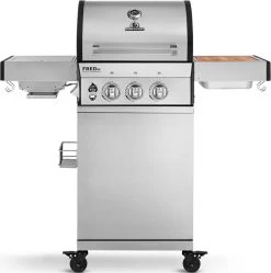 Burnhard Gas BBQ FRED JR. Deluxe - 2 Branders - Incl. Keramische Infraroodbrander & Afdekhoes - Deluxe -Keukengrill 1192x1200