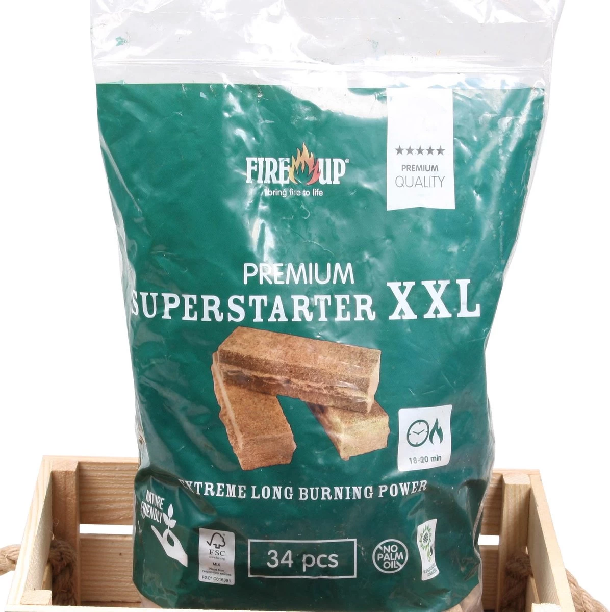 FIRE UP PREMIUM XXL SUPERSTARTERS 8 Zakken Van 34 ST 1 FIRE UP PREMIUM XXL SUPERSTARTERS 8 Zakken Van 34 ST