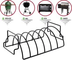 Rednas Sparerib Rek Bbq - Incl. Bakkwast - Bbq Rek - Bbq Accessoires - Rib Rack - Kiphouder - Bbq Gereedschap 8 Rednas Sparerib Rek Bbq - Incl. Bakkwast - Bbq Rek - Bbq Accessoires - Rib Rack - Kiphouder - Bbq Gereedschap -Keukengrill 1200x1000 1