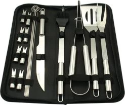 Krumble 18-delige Barbecue Set / Roestvrijstalen BBQ Set Van 18 / Inclusief Handige Opbergtas - RVS 13 Krumble 18-delige Barbecue Set / Roestvrijstalen BBQ Set Van 18 / Inclusief Handige Opbergtas - RVS -Keukengrill 1200x1014