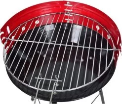 Houtskoolbarbecue Ø33 Cm | Verstelbare Grill BBQ | Halfopen | Zwart / Rood -Keukengrill 1200x1028