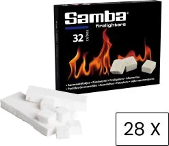 Samba Aanmaakblokjes Wit - Kerosine - 896 Stuks - Omdoos -Keukengrill 1200x1038
