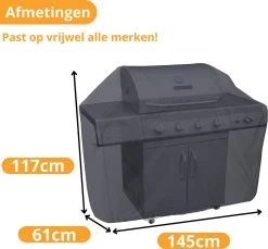 Waterdichte BBQ Hoes - Premium 145x61x117 Cm Barbecue Beschermhoes - Cover -Keukengrill 1200x1114