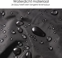 BBQ Beschermhoes - Voor Kamado - Universeel - Tot 23 Inch - Zwart -Keukengrill 1200x1129 3