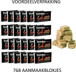 Samba Aanmaakblokjes Bruin á 24 X 32 Stuks - Omdoos Is 768 Aanmaakblokjes -Keukengrill 1200x1148 3