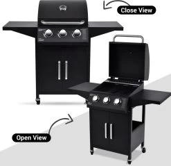 MaxxGarden Gas Barbecue - 3 Branders - Incl. Gratis BBQ Set -Keukengrill 1200x1160