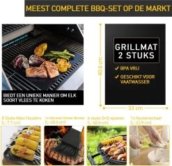 Saveur Royal® 35-delige Barbecue Gereedschapset In Roestvrij Staal - BBQ Grill Set Met Draagtas - Barbecuegerei-sets - Barbecue Accessoires Gereedschap - 35-delig -Keukengrill 1200x1162 6