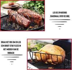 Rednas Sparerib Rek Bbq - Incl. Bakkwast - Bbq Rek - Bbq Accessoires - Rib Rack - Kiphouder - Bbq Gereedschap 7 Rednas Sparerib Rek Bbq - Incl. Bakkwast - Bbq Rek - Bbq Accessoires - Rib Rack - Kiphouder - Bbq Gereedschap -Keukengrill 1200x1171 1