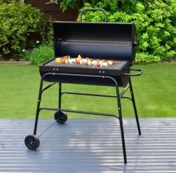 BBQ XL Houtskoolbarbecue - Cilindervorm - Grilloppervlak (LxB) 71 X 35 Cm - Zwart -Keukengrill 1200x1182 1