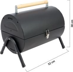 MaxxGarden BBQ - Houtskool Barbecue - Smoker Barbecue - Grilloppervlak (LxB) 38 X 52 Cm - Met Dubbel Grill Vlak - Zwart -Keukengrill 1200x1182 2