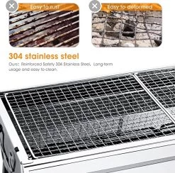 Uten - Houtskoolbarbecue - Opvouwbare Barbecue - Houtskoolbarbecues - Draagbare Camping Barbecue - 430 Roestvrij Staal Grill BBQ - 5-10 Persoon Tuin Buitenfeest - Zilver 14 Uten - Houtskoolbarbecue - Opvouwbare Barbecue - Houtskoolbarbecues - Draagbare Camping Barbecue - 430 Roestvrij Staal Grill BBQ - 5-10 Persoon Tuin Buitenfeest - Zilver -Keukengrill 1200x1184