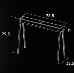 Spiedini Saté-bbq Bali 80 - Saté Houtskoolbarbecue Met Horizontaal Rooster - 80 Cm Lang, 11 Cm Breed - Materiaal: Gealuminiseerd Ijzer -Keukengrill 1200x1185