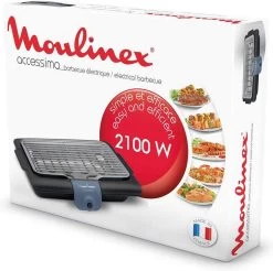 Moulinex BG134812 Barbecue Tafelblad Electrisch 2100W Zwart, Blauw, Zilver Barbecue -Keukengrill 1200x1194