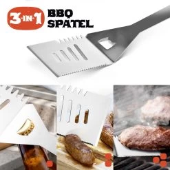 Squago BBQ Accesoires XXL Set Met Schort - Gereedschap - Gereedschapset Tang Borstel Mat -Keukengrill 1200x1198 5