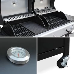 Alice's Garden Houtskool Barbecue - Grilloppervlak (LxB) 41 X 44 Cm - Gas En Houtskool - 3 Branders - Marsac Zwart 6 Alice's Garden Houtskool Barbecue - Grilloppervlak (LxB) 41 X 44 Cm - Gas En Houtskool - 3 Branders - Marsac Zwart -Keukengrill 1200x1200 10