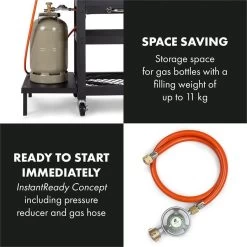 Klarstein Kingsville Double Barbecue - Houtskool- En Gasbarbecue - Smoker BBQ - Inclusief Deksels En Thermometer - Met 2 Roosters - Zwart -Keukengrill 1200x1200 109