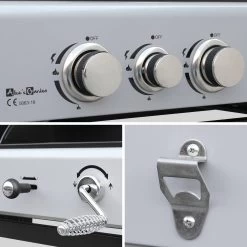 Alice's Garden Houtskool Barbecue - Grilloppervlak (LxB) 41 X 44 Cm - Gas En Houtskool - 3 Branders - Marsac Zwart 7 Alice's Garden Houtskool Barbecue - Grilloppervlak (LxB) 41 X 44 Cm - Gas En Houtskool - 3 Branders - Marsac Zwart -Keukengrill 1200x1200 11