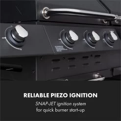 Klarstein Kingsville Double Barbecue - Houtskool- En Gasbarbecue - Smoker BBQ - Inclusief Deksels En Thermometer - Met 2 Roosters - Zwart -Keukengrill 1200x1200 110