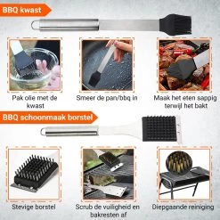 BBQ Accesoires Gereedschapset Koffer Set Tang Borstel Schort Barbecue Dagdeals - Chef Cook BBQ Accessoires Set -Keukengrill 1200x1200 165