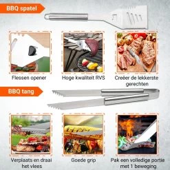 BBQ Accesoires Gereedschapset Koffer Set Tang Borstel Schort Barbecue Dagdeals - Chef Cook BBQ Accessoires Set -Keukengrill 1200x1200 167