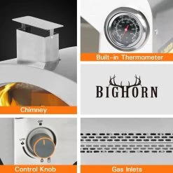 Bighorn Outdoor Edelstaal Gas Pizza Oven - Draagbare Gas Barbecue - Edelstaal -Model SRGG20001 15 Bighorn Outdoor Edelstaal Gas Pizza Oven - Draagbare Gas Barbecue - Edelstaal -Model SRGG20001 -Keukengrill 1200x1200 177