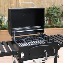 Alice's Garden Houtskool BBQ Bernard - Smoker - Verstelbare Houtskoolbak - Zwart -Keukengrill 1200x1200 226