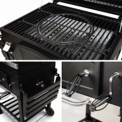 Alice's Garden Houtskool BBQ Bernard - Smoker - Verstelbare Houtskoolbak - Zwart -Keukengrill 1200x1200 229