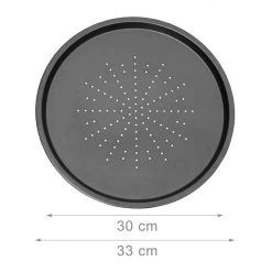 Relaxdays 3 Pizaplaten Met Pizzarek, Pizza Bakplaat Rond 33 Cm, Pizzaplaat 3stuk -Keukengrill 1200x1200 322