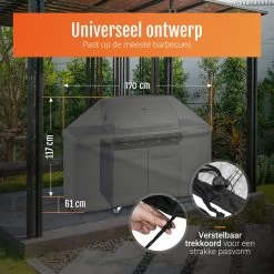 GrillX Barbecue Hoes - 170 X 61 X 117cm - BBQ Hoes Waterdicht - Beschermhoes Inclusief Trekkoord - BBQ Accesoires -Keukengrill 1200x1200 331