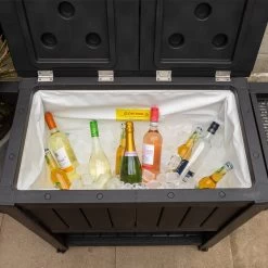 BluMill BBQ Tafel - Inclusief Koelvak 80 Liter - Op Wieltjes - Met Flessenopener - 102 X 46 X 86,5 Cm -Keukengrill 1200x1200 365