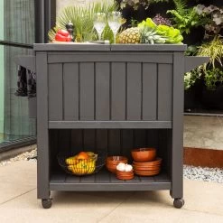 BluMill BBQ Tafel - Inclusief Koelvak 80 Liter - Op Wieltjes - Met Flessenopener - 102 X 46 X 86,5 Cm -Keukengrill 1200x1200 368