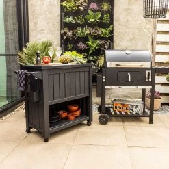 BluMill BBQ Tafel - Inclusief Koelvak 80 Liter - Op Wieltjes - Met Flessenopener - 102 X 46 X 86,5 Cm -Keukengrill 1200x1200 371