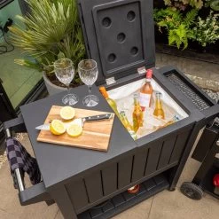 BluMill BBQ Tafel - Inclusief Koelvak 80 Liter - Op Wieltjes - Met Flessenopener - 102 X 46 X 86,5 Cm -Keukengrill 1200x1200 373