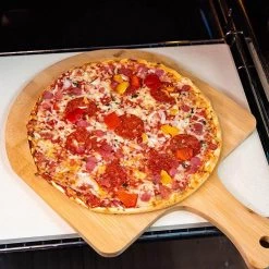 Buxibo 2in1 Pizzasteen - Voor BBQ & Oven - Inclusief Serveer Plank - Pizzabord/Pizzaplank - 30.5 X 38.1 X 1.4 Cm -Keukengrill 1200x1200 386