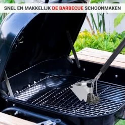 BBQ Borstel Staal RVS Reinigingsborstel Barbecue Grill Accessoires -Keukengrill 1200x1200 466