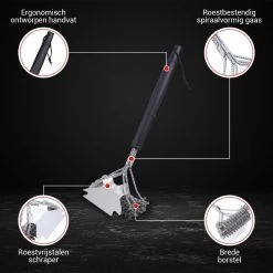 BBQ Borstel Staal RVS Reinigingsborstel Barbecue Grill Accessoires -Keukengrill 1200x1200 467