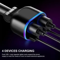 Auto Sigarettenaansteker Splitter - Losse Oplader - USB 2.0 A/USB 3.0 A 2 Poorten - Zwart - Snellader - Splitter - Auto Lader USB -Keukengrill 1200x1200 470